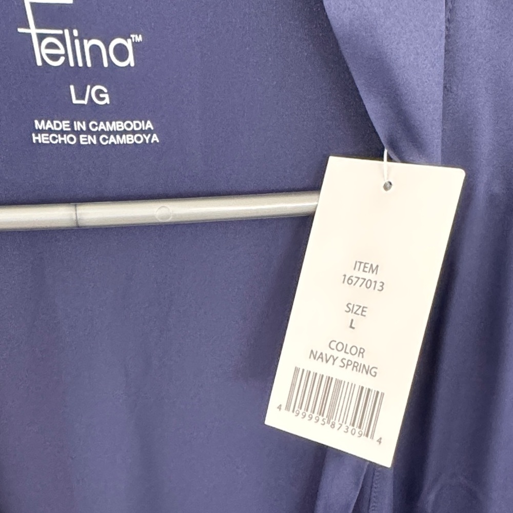 Felina Navy Spring Robe, Large, NWT - Picture 3 of 3